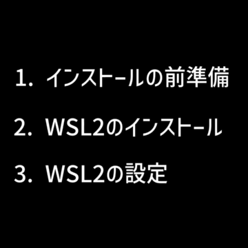 WLS2をインストールするまでの手順