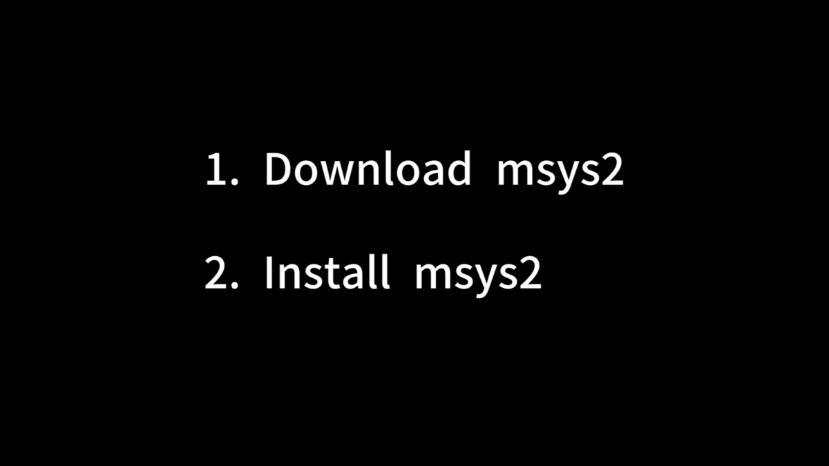 thumbnail Steps to install msys2