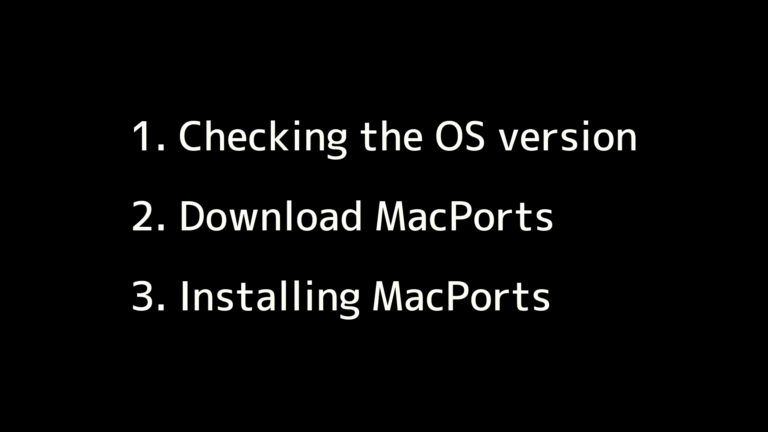 thumbnail steps to install MacPorts